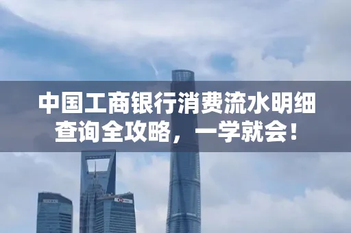 中国工商银行消费流水明细查询全攻略，一学就会！