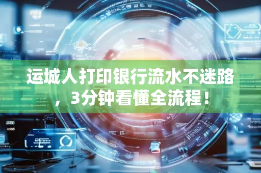 运城人打印银行流水不迷路，3分钟看懂全流程！