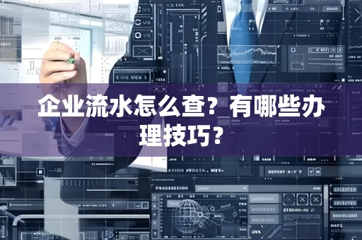 企业流水怎么查？有哪些办理技巧？