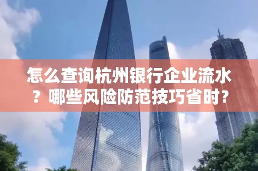 怎么查询杭州银行企业流水？哪些风险防范技巧省时？