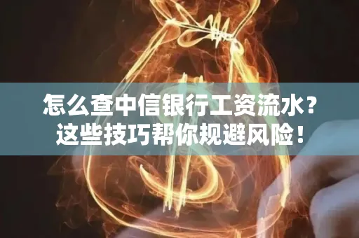 怎么查中信银行工资流水？这些技巧帮你规避风险！